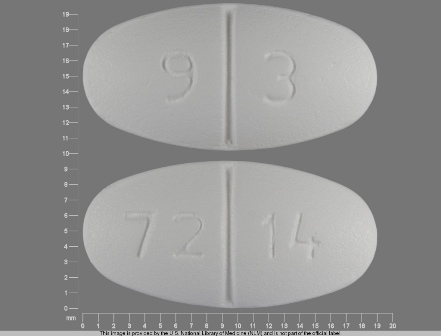 9 3 72 14: (0093-7214) Metformin Hydrochloride 1000 mg Oral Tablet, Film Coated by Blenheim Pharmacal, Inc.