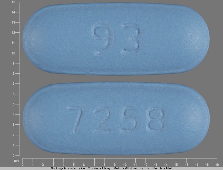 93 7258: (0093-7258) Valacyclovir 500 mg Oral Tablet, Film Coated by Nucare Pharmaceuticals, Inc.