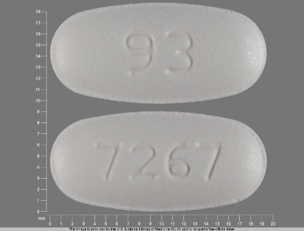 93 7267: (0093-7267) Metformin Hydrochloride 500 mg 24 Hr Extended Release Tablet by Teva Pharmaceuticals USA Inc