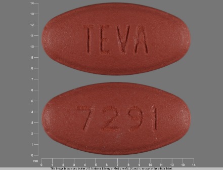 TEVA 7291: Levofloxacin 250 mg Oral Tablet