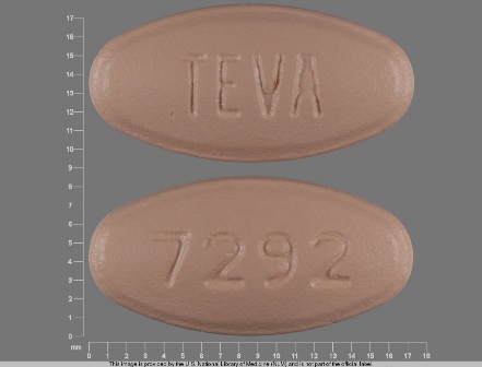 TEVA 7292: (0093-7292) Levofloxacin 500 mg Oral Tablet, Film Coated by Proficient Rx Lp