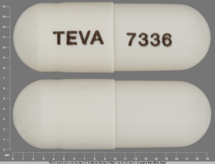 TEVA 7336: (0093-7336) Topiramate 25 mg Oral Capsule by Teva Pharmaceuticals USA Inc