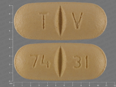 T V 74 31: (0093-7431) Valsartan 40 mg Oral Tablet, Film Coated by Teva Pharmaceuticals USA Inc