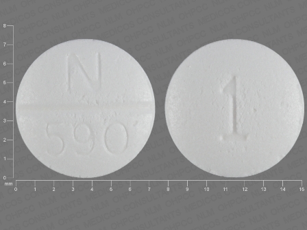 N 590 1: (0093-8120) Doxazosin (As Doxazosin Mesylate) 1 mg Oral Tablet by Remedyrepack Inc.