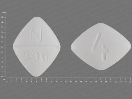 N 596 4: (0093-8122) Doxazosin (As Doxazosin Mesylate) 4 mg Oral Tablet by Bryant Ranch Prepack
