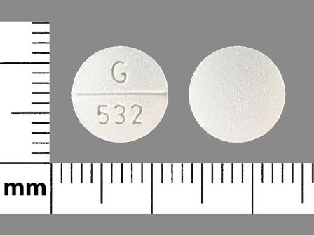 G 532: (0115-5322) Bendroflumethiazide 5 mg / Nadolol 80 mg Oral Tablet by Global Pharmaceuticals, Division of Impax Laboratories, Inc.