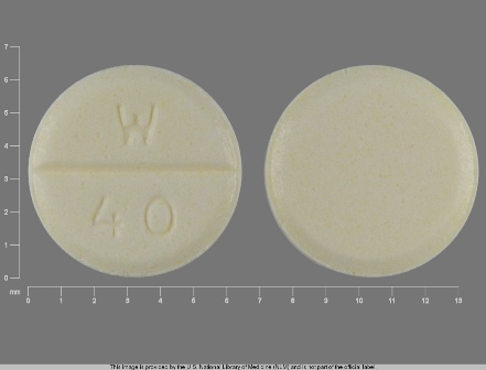 W 40: Digoxin 125 Mcg Oral Tablet