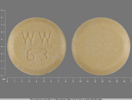 WW 63: (0143-1263) Hctz 12.5 mg / Lisinopril 20 mg Oral Tablet by West-ward Pharmaceutical Corp