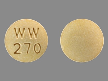 WW 270: Lisinopril 40 mg Oral Tablet