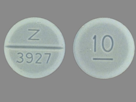 3927 TEVA OR Z 3927 10: (0172-3927) Diazepam 10 mg Oral Tablet by Ivax Pharmaceuticals, Inc.