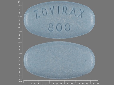 ZOVIRAX 800: (0173-0945) Zovirax 800 mg Oral Tablet by Glaxosmithkline LLC