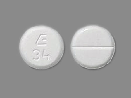 E 34: Tizanidine 2 mg (Tizanidine Hydrochloride 2.29 mg) Oral Tablet