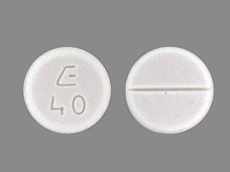 E 40: (0185-0040) Midodrine Hydrochloride 2.5 mg Oral Tablet by Eon Labs, Inc.