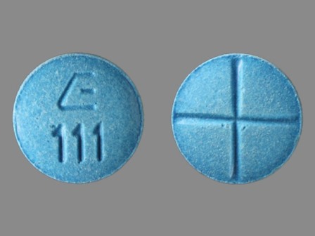 E 111: Amphetamine Aspartate 2.5 mg / Amphetamine Sulfate 2.5 mg / Dextroamphetamine Saccharate 2.5 mg / Dextroamphetamine Sulfate 2.5 mg Oral Tablet