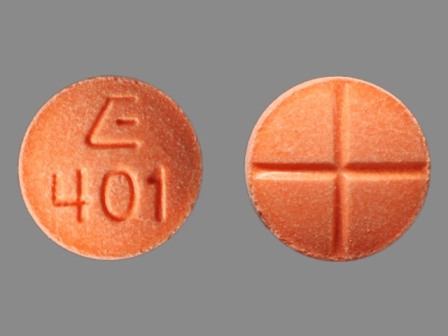 E 401: (0185-0401) Dextroamphetamine Saccharate, Amphetamine Aspartate Monohydrate, Dextroamphetamine Sulfate and Amphetamine Sulfate Oral Tablet by American Health Packaging