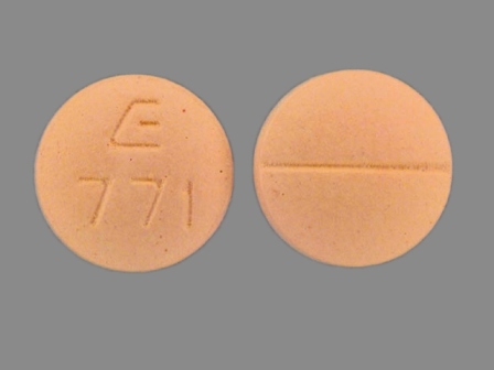 E 771: (0185-0771) Bisoprolol Fumarate 5 mg Oral Tablet by Eon Labs, Inc.