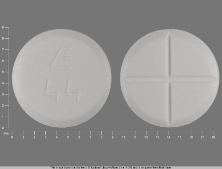E 44 round white pill