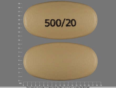 500 20: Vimovo 500/20 (Naproxen 500 mg / Esomeprazole Magnesium Trihydrate 22.3 mg) Delayed Release Tablet