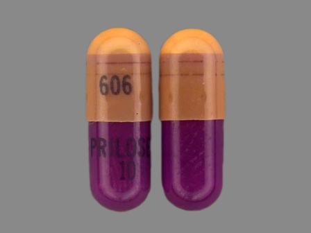 606 prilosec10: (0186-0606) Prilosec 10 mg Enteric Coated Capsule by Astrazeneca Lp