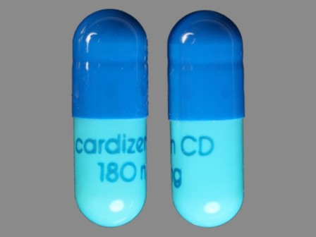 cardizem CD 180 mg: (0187-0796) 24 Hr Cardizem 180 mg Extended Release Capsule by Valeant Pharmaceuticals North America LLC