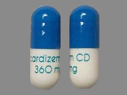 cardizem CD 360 mg: (0187-0799) 24 Hr Cardizem 360 mg Extended Release Capsule by Valeant Pharmaceuticals North America LLC