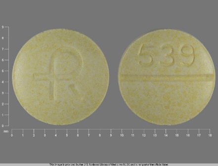 R 539: (0228-2539) Carbidopa 25 mg / L-dopa 100 mg Oral Tablet by Actavis Elizabeth LLC