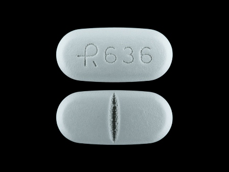 R 636: (0228-2636) Gabapentin 600 mg Oral Tablet by Ncs Healthcare of Ky, Inc Dba Vangard Labs