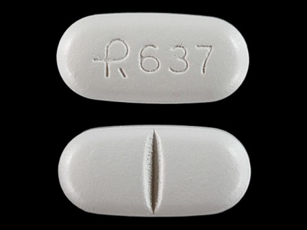 R 637: (0228-2637) Gabapentin 800 mg Oral Tablet by Ncs Healthcare of Ky, Inc Dba Vangard Labs