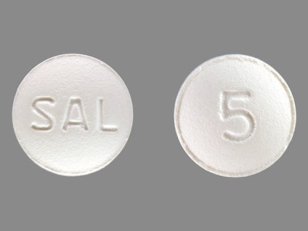 SAL 5: (0228-2801) Pilocarpine Hydrochloride 5 mg Oral Tablet by Actavis Elizabeth LLC