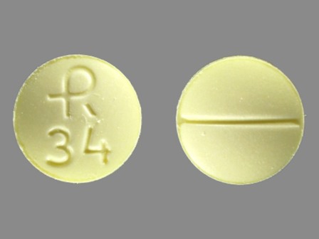 R 34: (0228-3004) Clonazepam 1 mg Oral Tablet by Contract Pharmacy Services-pa