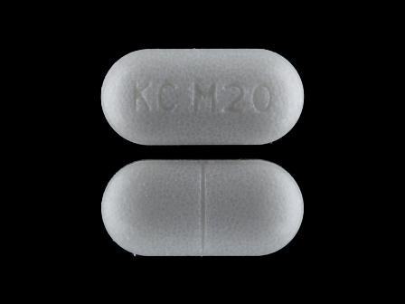 KC M20: (0245-0058) Potassium Chloride 1500 mg Oral Tablet, Extended Release by Avkare, Inc