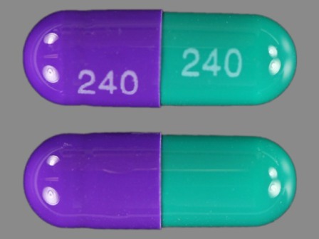 240: Diltiazem Hydrochloride 240 mg 24 Hr Extended Release Capsule
