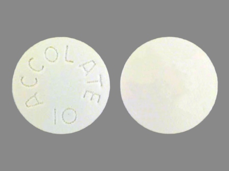 ACCOLATE10: (0310-0401) Accolate 10 mg Oral Tablet by Astrazeneca Pharmaceuticals Lp