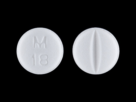 M 18: (0378-0018) Metoprolol Tartrate 25 mg (Metoprolol Succinate 23.75 mg) Oral Tablet by Ncs Healthcare of Ky, Inc Dba Vangard Labs