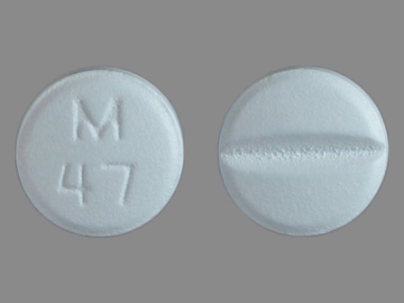 M 47: (0378-0047) Metoprolol Tartrate 100 mg Oral Tablet, Film Coated by Ncs Healthcare of Ky, Inc Dba Vangard Labs