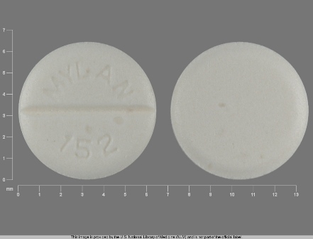 Mylan 152 white round tablet