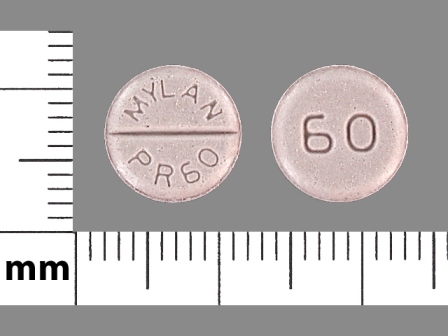 MYLAN PR60 60: (0378-0187) Propranolol Hydrochloride 60 mg Oral Tablet by Mylan Pharmaceuticals Inc.