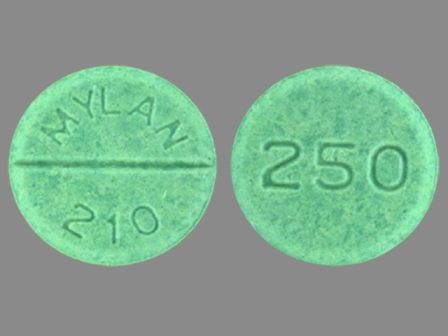 MYLAN 210 250: (0378-0210) Chlorpropamide 250 mg Oral Tablet by Mylan Pharmaceuticals Inc.