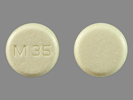 M 35: (0378-0222) Chlorthalidone 25 mg Oral Tablet by Mylan Pharmaceuticals Inc.