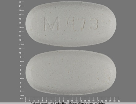 M 473: Divalproex Sodium 500 mg 24 Hr Extended Release Tablet