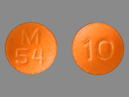 M 54 10: (0378-0612) Thioridazine 10 mg Oral Tablet by Mylan Pharmaceuticals Inc.