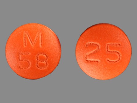 M 58 25: (0378-0614) Thioridazine (As Thioridazine Hydrochloride) 25 mg Oral Tablet by Mylan Pharmaceuticals Inc.