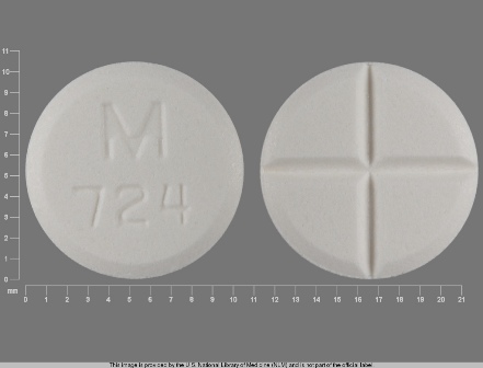 M 724: Tizanidine 4 mg (As Tizanidine Hydrochloride 4.58 mg) Oral Tablet