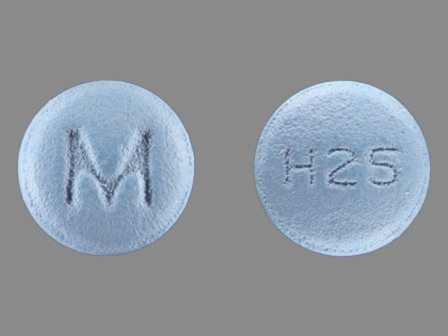 M H25: (0378-2587) Hydroxyzine Hydrochloride 25 mg (Hydroxyzine Pamoate 42.6 mg) Oral Tablet by Udl Laboratories, Inc.