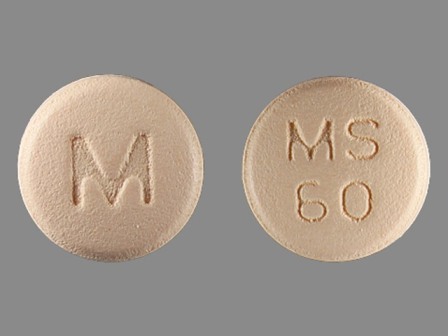 M MS 60: (0378-2660) Ms 60 mg Extended Release Tablet by Mylan Pharmaceuticals Inc.
