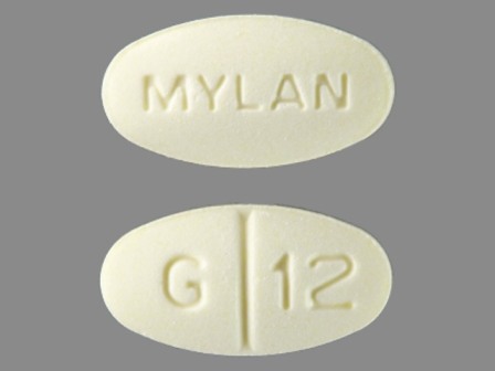 G 12 MYLAN: (0378-4012) Glimepiride 2 mg Oral Tablet by Udl Laboratories, Inc.