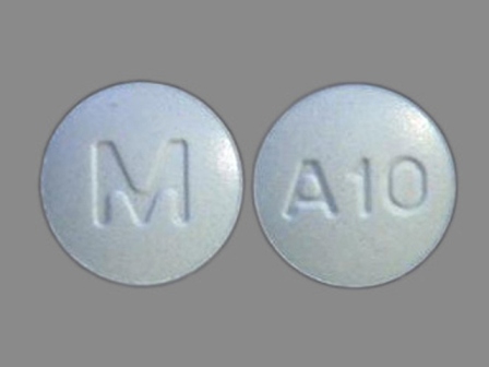 M A10: (0378-5210) Amlodipine (As Amlodipine Besylate) 10 mg Oral Tablet by Mylan Institutional Inc.