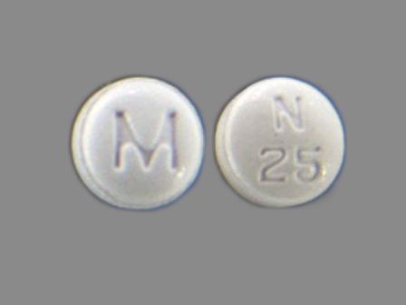 M N 25: (0378-5525) Ropinirole 0.25 mg (As Ropinirole Hydrochloride) Oral Tablet by Ncs Healthcare of Ky, Inc Dba Vangard Labs