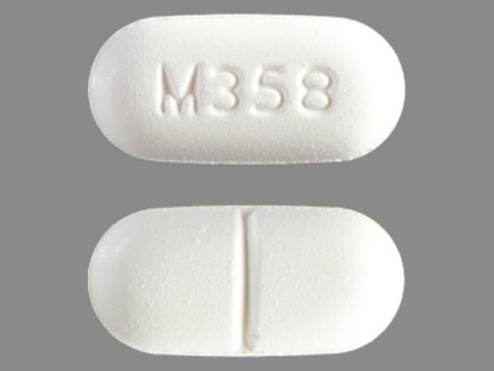 M358: Apap 500 mg / Hydrocodone Bitartrate 7.5 mg Oral Tablet