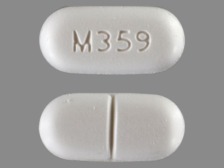 M359: (0406-0359) Apap 650 mg / Hydrocodone Bitartrate 7.5 mg Oral Tablet by Physicians Total Care, Inc.
